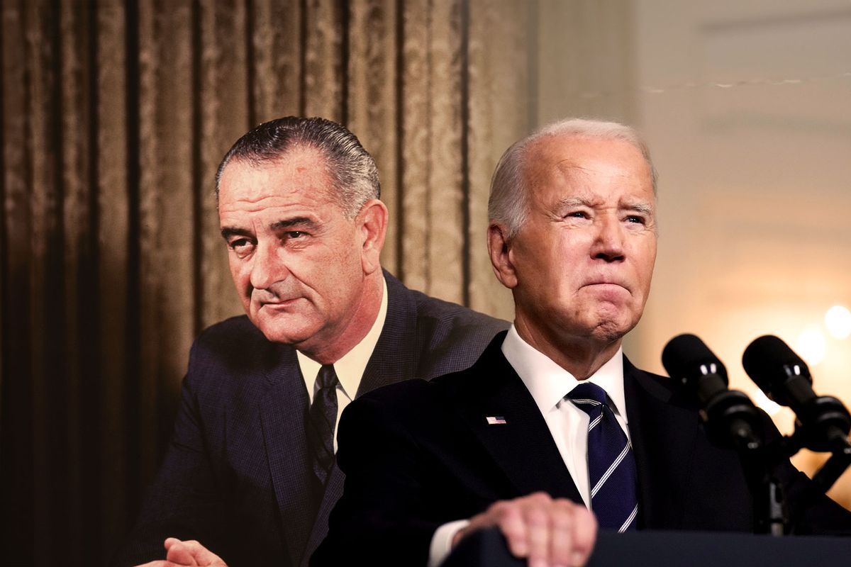 Lyndon B Johnson and Joe Biden (Photo illustration by Salon/Getty Images)