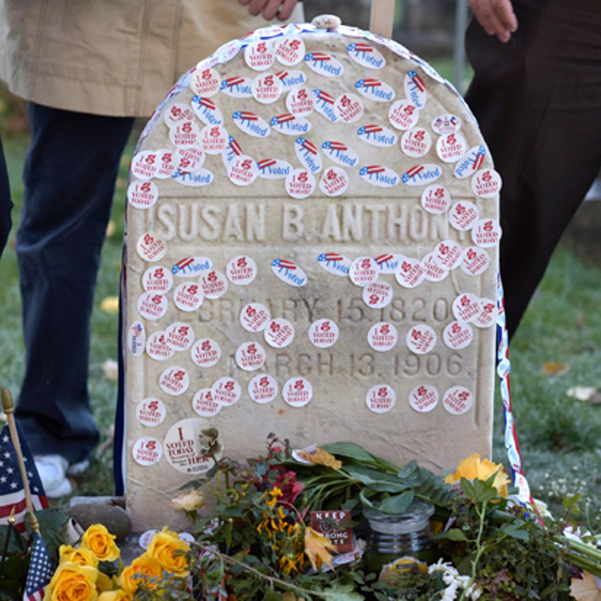 Watch People Are Lining Up To Place I Voted Stickers On Susan B