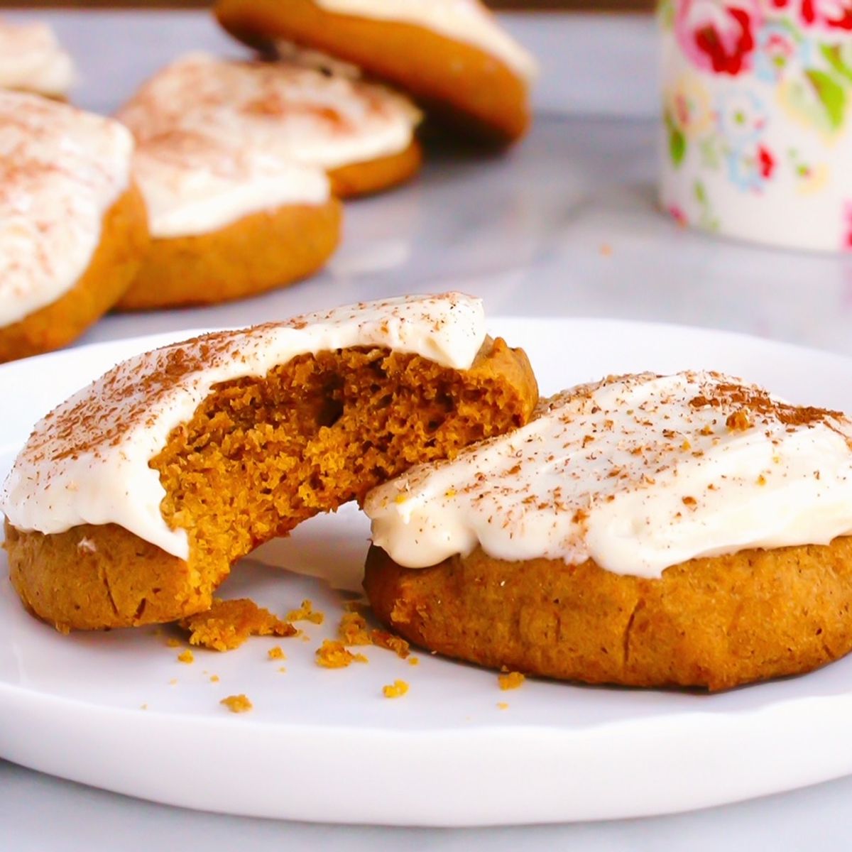These Pumpkin Cookies With Spiked Cream Cheese Frosting Are Like Whipping Up A Cake Minus The Work Salon Com