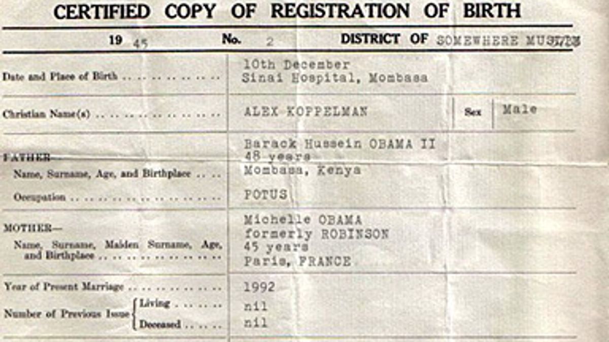 You Too Can Have Your Own Kenyan Birth Certificate Salon Com