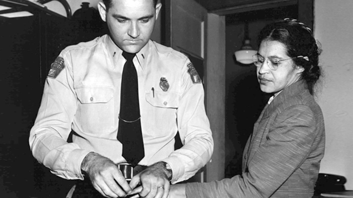 picture of rosa parks in jail