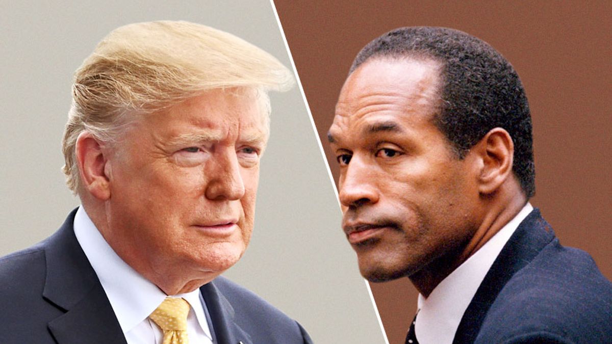 SIMPSON IN 1993-8X10 PHOTO DONALD TRUMP AND O.J MW298 