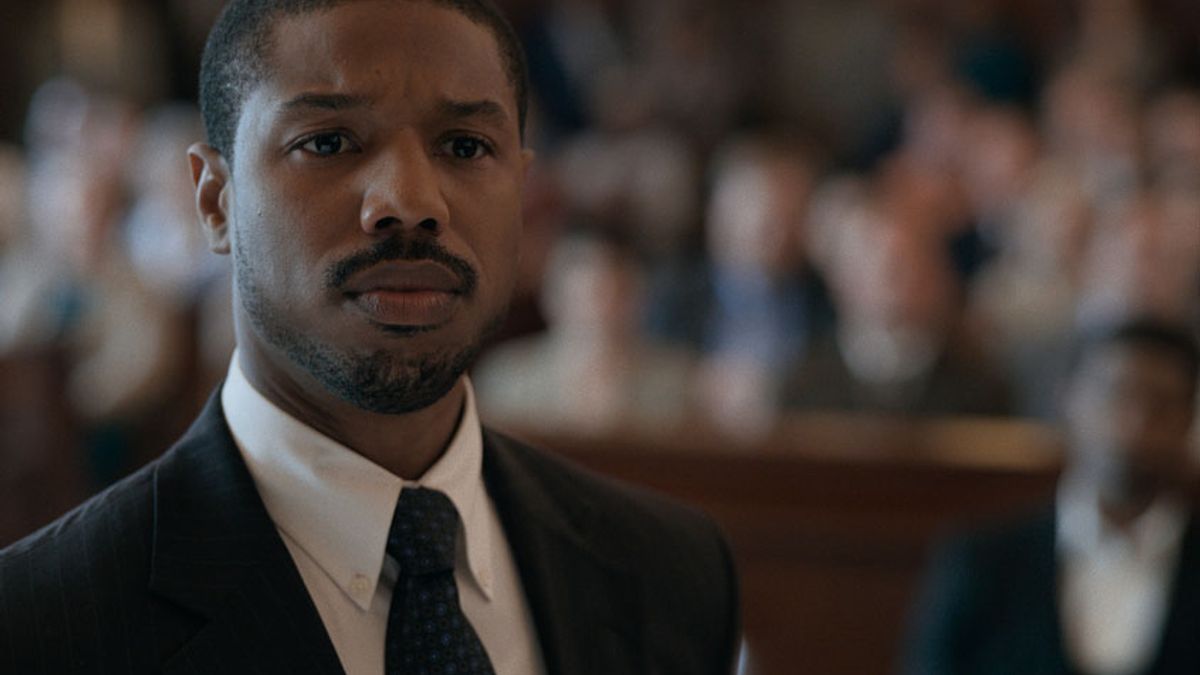 Just Mercy Michael B. Jordan Grey Suit