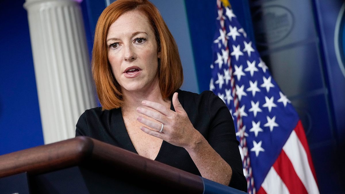 Jen Psaki in talking about religion and belief