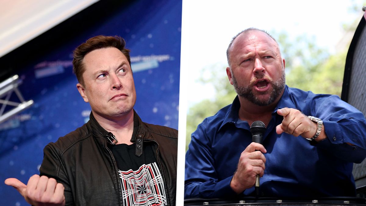 Elon Musk flips the switch on Alex Jones' X account after doing one of his  weird polls