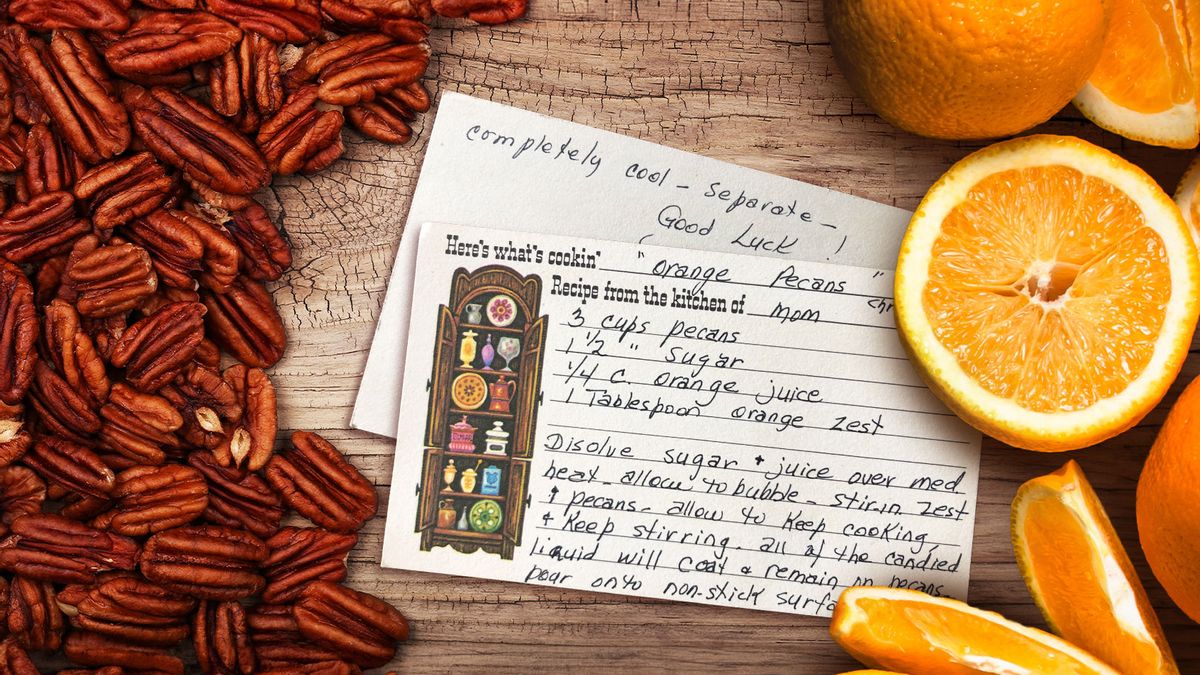 My grandma's 3-ingredient orange pecans are a beloved family recipe with a  bright burst of flavor