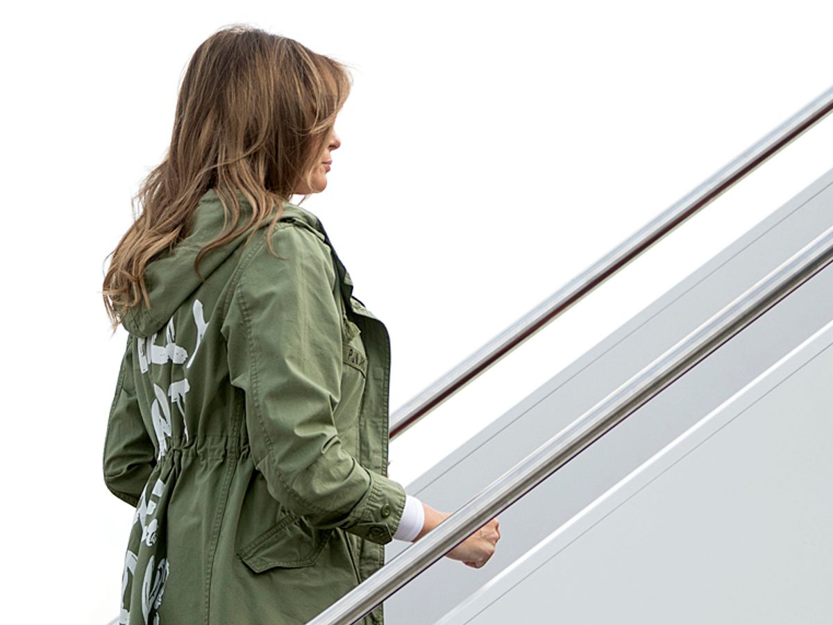 Melania Trump S Border Fashion Statement I Really Don T Care Do U Salon Com