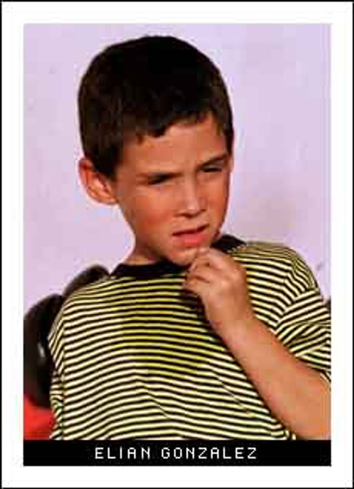 Five-year-old Elian Gonzalez is shown at his new home in Miami, Tuesday, Nov. 30, 1999. Gonzalez fled Cuba with his mother and stepfather in a small powerboat that sank during the 90-mile crossing to Florida. Nine people died, including his mother and stepfather. Elian was found alone Thanksgiving Day, clinging to inner tubes off the Florida coast near Fort Lauderdale. Days after he was rescued off the coast of Florida, Elian is starting to ask questions about his future, now caught in a political tug-of-war between Cuba and the United States. (AP Photo/Alan Diaz) (Associated Press)