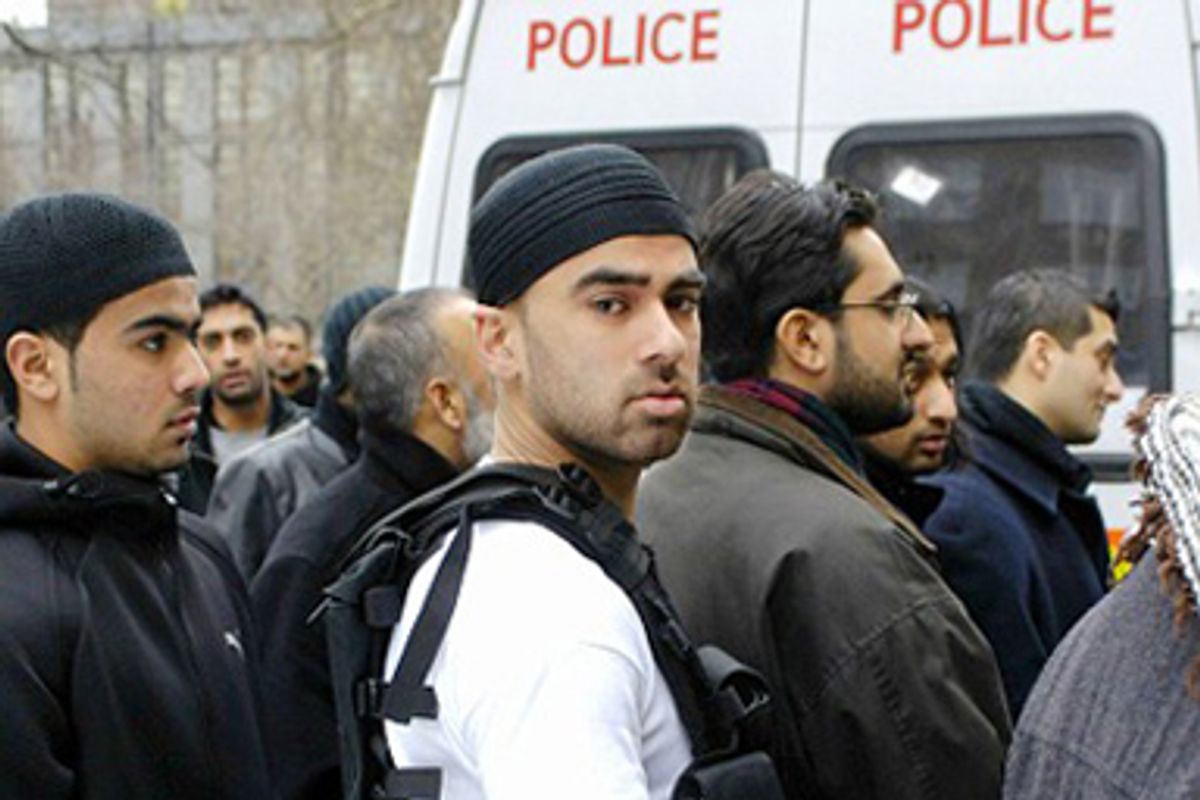 Muslims at a 2006 protest in London