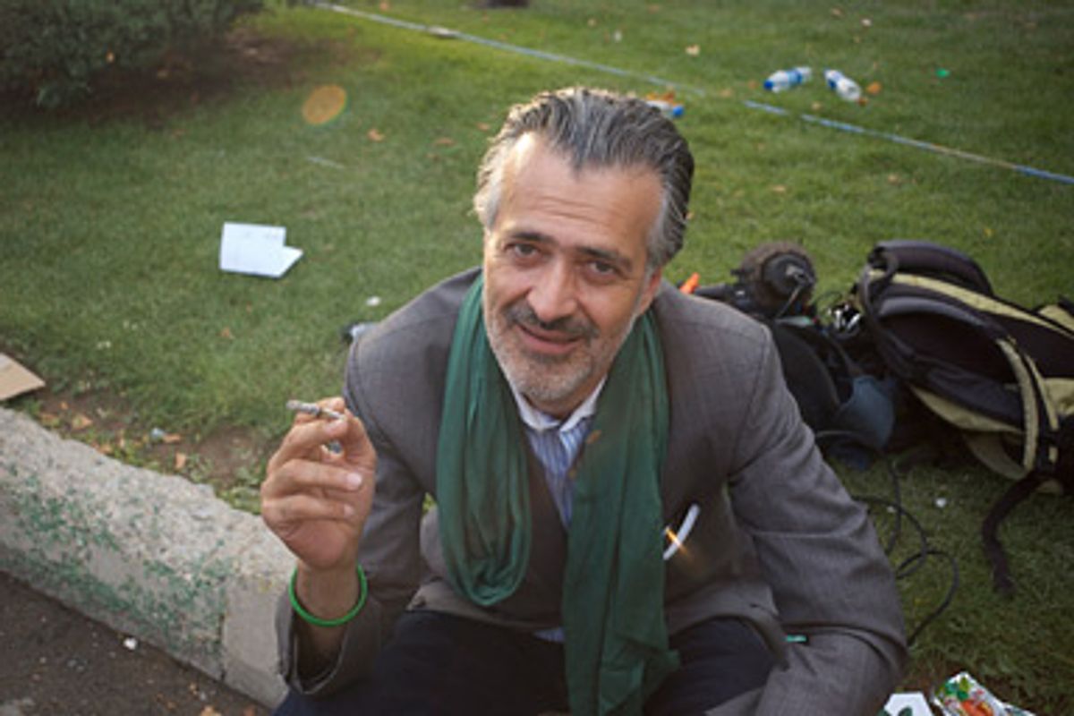 Hooman Majd at the Mousavi rally on May 23rd in Tehran.