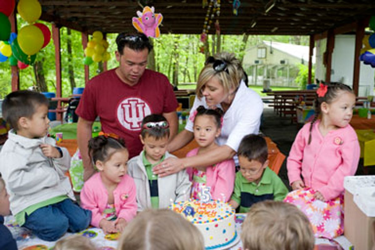 The Gosselin sextuplets' fifth birthday party on "Jon and Kate Plus 8."