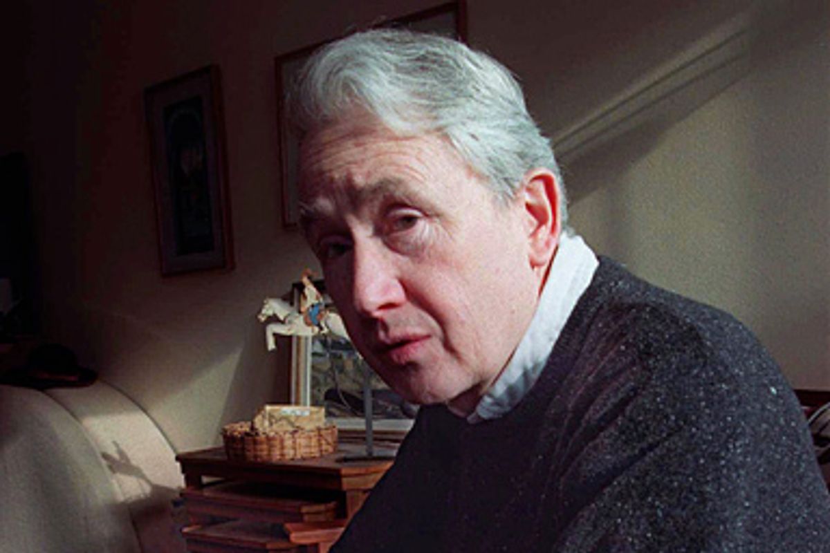 In this Jan. 29, 1997 file photo, Frank McCourt, retired teacher and author of the best selling book "Angela's Ashes," sits during an interview in his New York apartment.   Brother Malachy McCourt says Frank McCourt died Sunday afternoon July 19, 2009, at a Manhattan hospice in New York City at age 78.