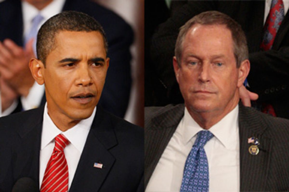 President Obama and Rep. Joe Wilson  