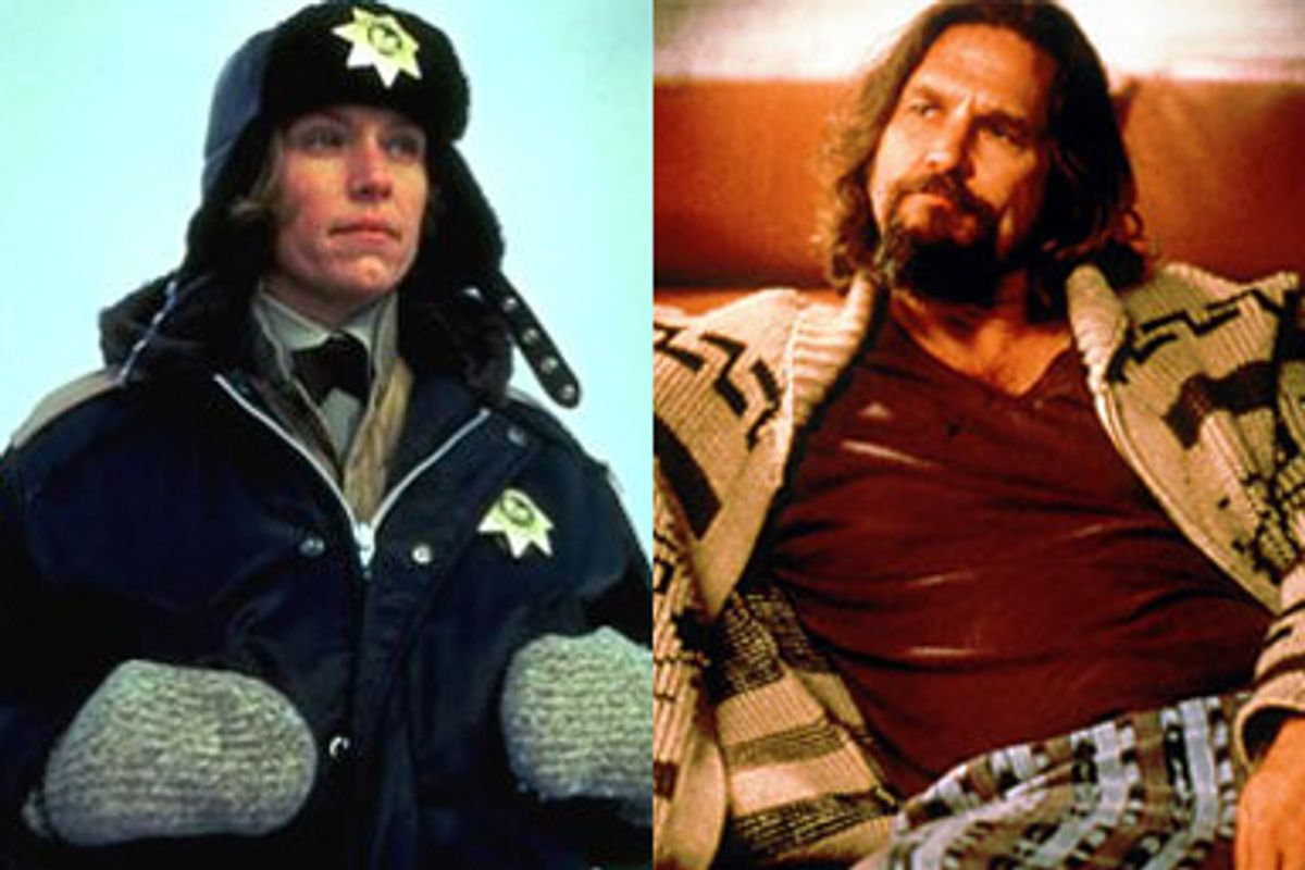 Stills from "Fargo" and "The Big Lebowski"