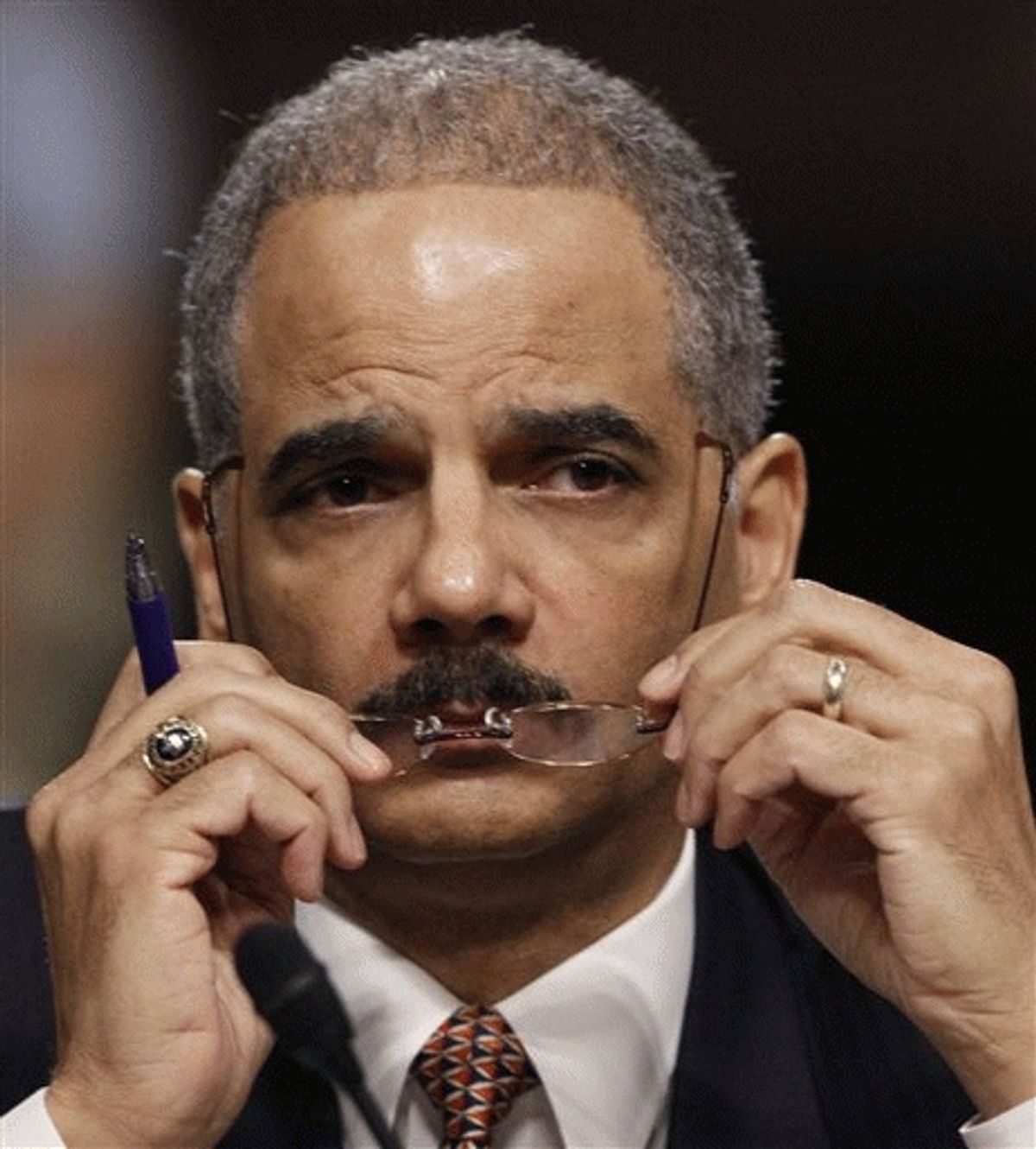 Attorney General Eric Holder testifies Wednesday on Capitol Hill before the Senate Judiciary Committee hearing on Justice Department oversight. 