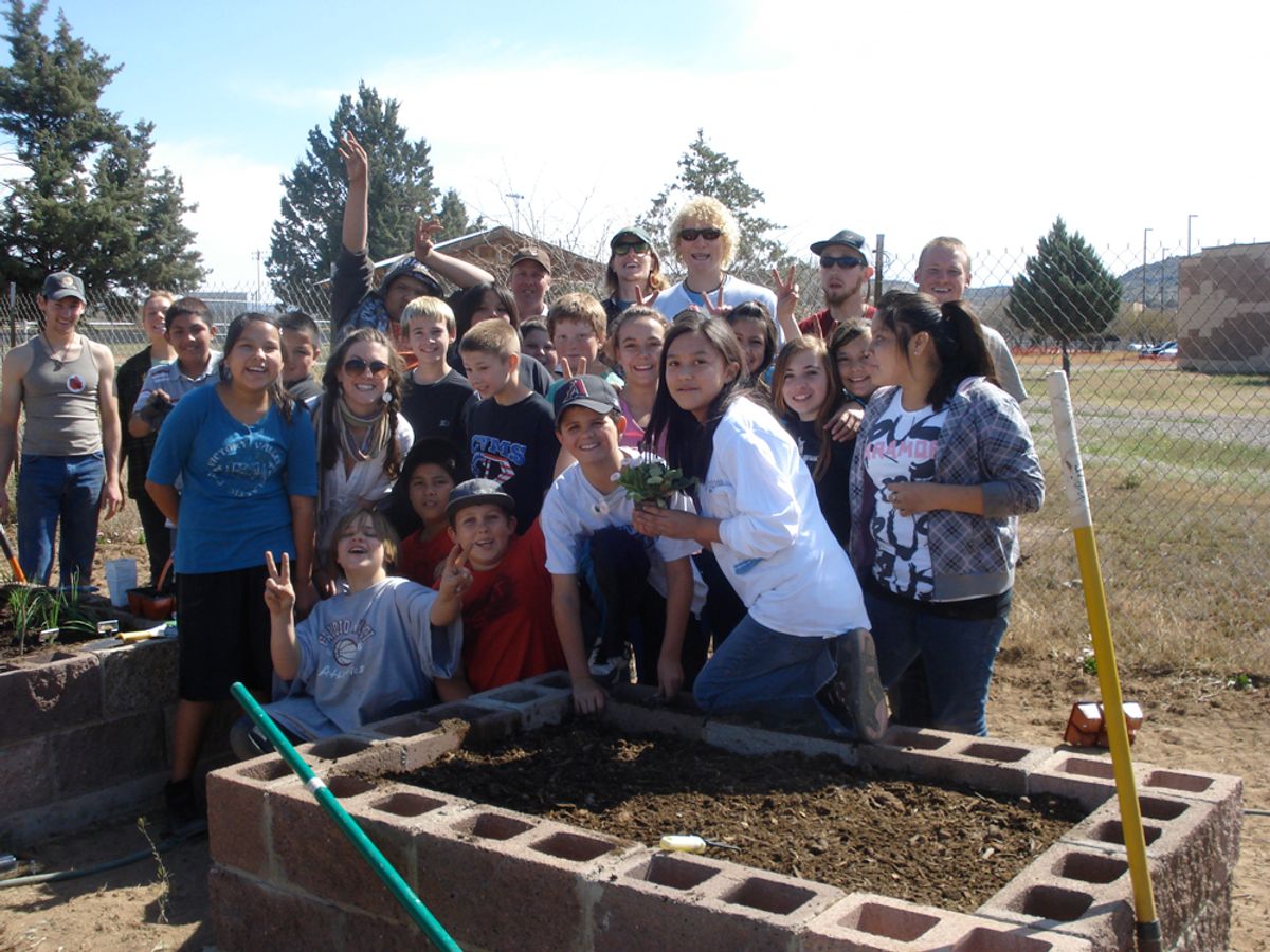 Alissa J. Novoselick and her class at Camp Verde High School