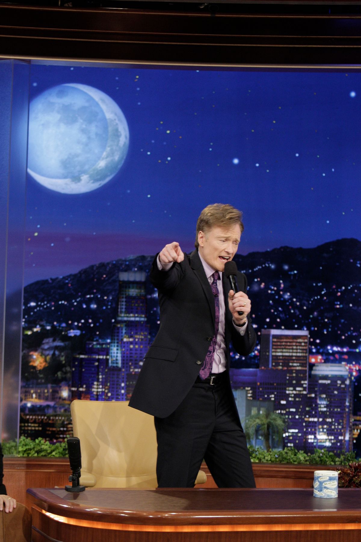 THE TONIGHT SHOW WITH CONAN O'BRIEN -- Episode 140 -- Pictured: Host Conan O'Brien on January 14, 2010 (Photo by: Paul Drinkwater/NBCU Photo Bank via AP Images)  (Associated Press)