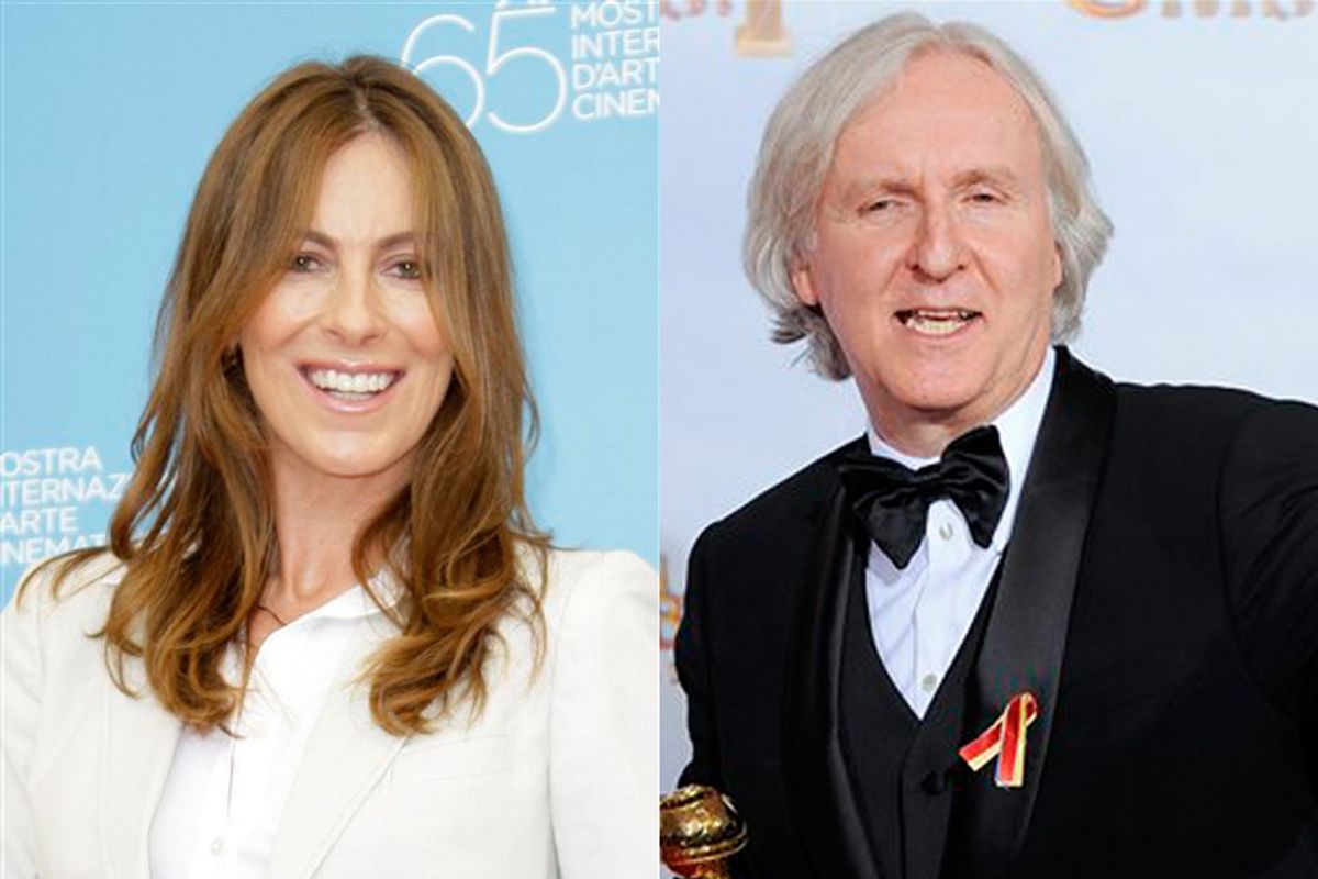 Kathryn Bigelow and James Cameron   