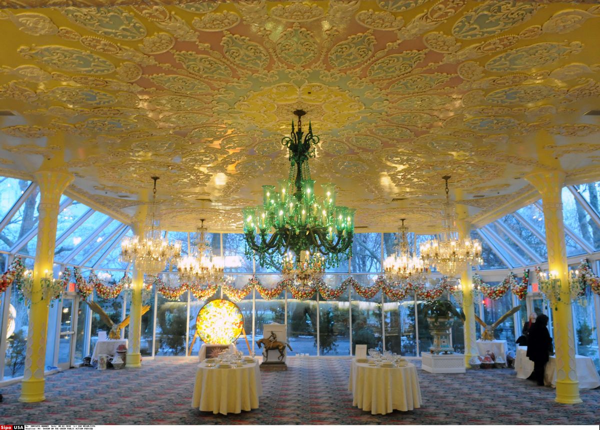 8 January 2010 - New York , NY - Tavern on the Green, the landmark restaurant in Manhattan?s Central Park, holds a public preview of thousands of items it will auction off next week. The restaurant filed for bankruptcy protection in September 2009. The court-ordered sale will be held January 13-15. Photo Credit: Brian Zak/Sipa Press /tavern_bz.009/1001090423 (Sipa via AP Images) (Associated Press)