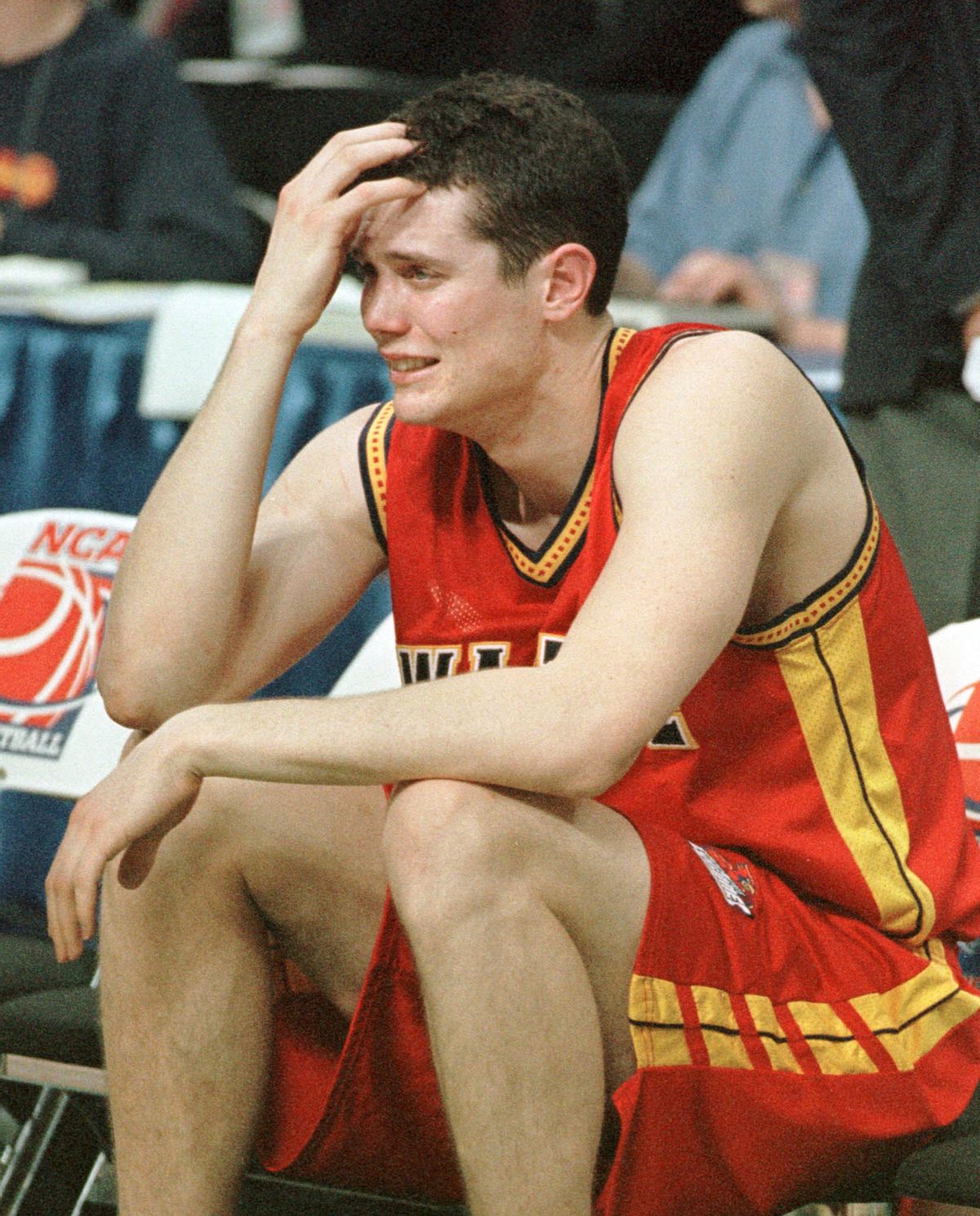 Iowa State University's Paul Shirley reacts during the closing seconds of Iowa State's 75-64 loss to Michigan State University in the NCAA Midwest Regional, March 25 at the Palace in Auburn Hills. Michigan State advances to the NCAA Final Four in Indianapolis. jch/Photo by John C.

JCH/HB (Reuters)
