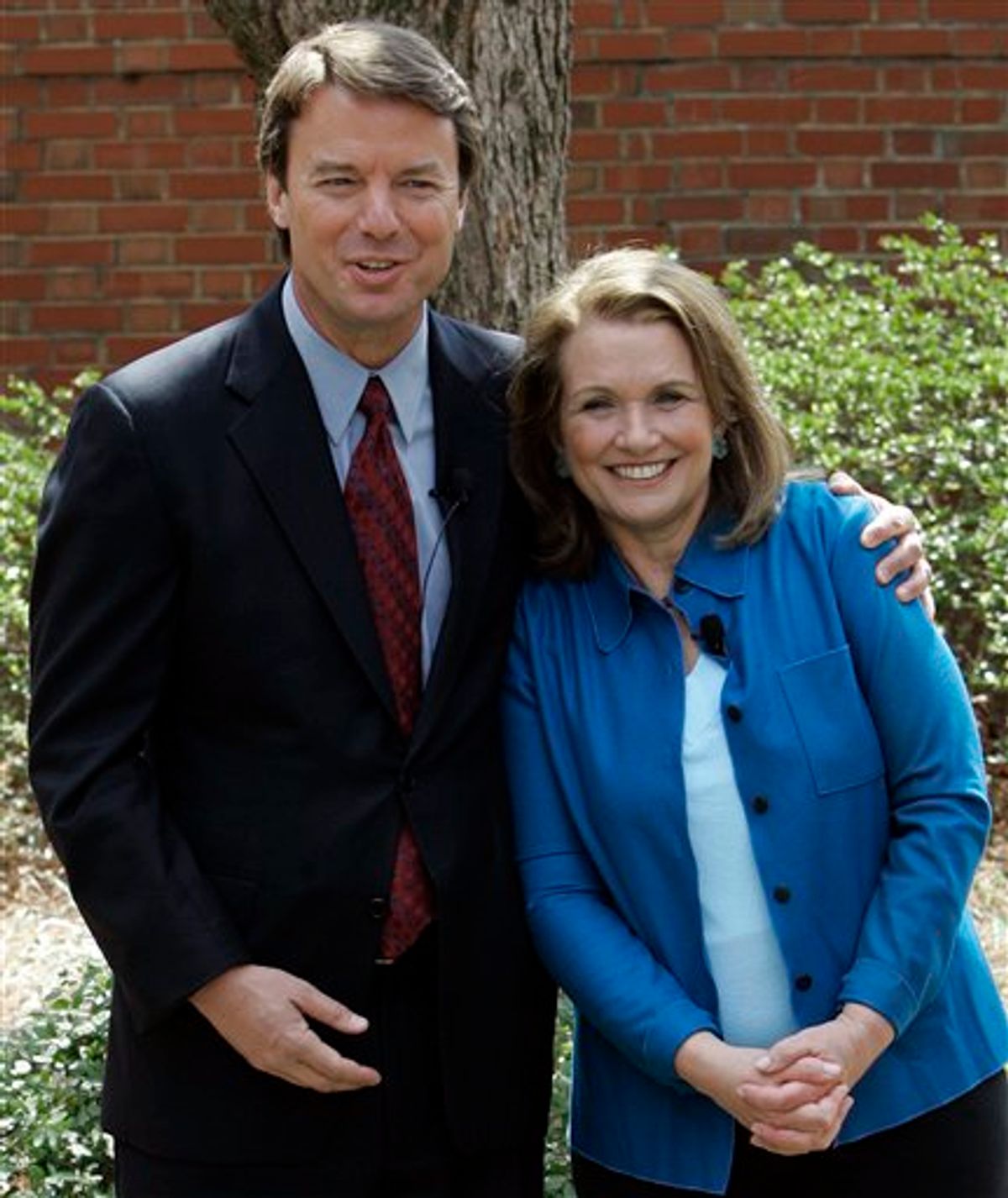 FILE - This March 22, 2007 file photo shows two-time presidential candidate John Edwards and his wife Elizabeth during a news conference in Chapel Hill, N.C. Elizabeth Edwards has separated from her husband after a tumultuous three years in which the couple's marital troubles became tabloid fodder. A friend of Elizabeth Edwards told The Associated Press, on Wednesday, Jan. 27, 2010, that the couple has separated.  (AP Photo/Gerry Broome, file) (AP)