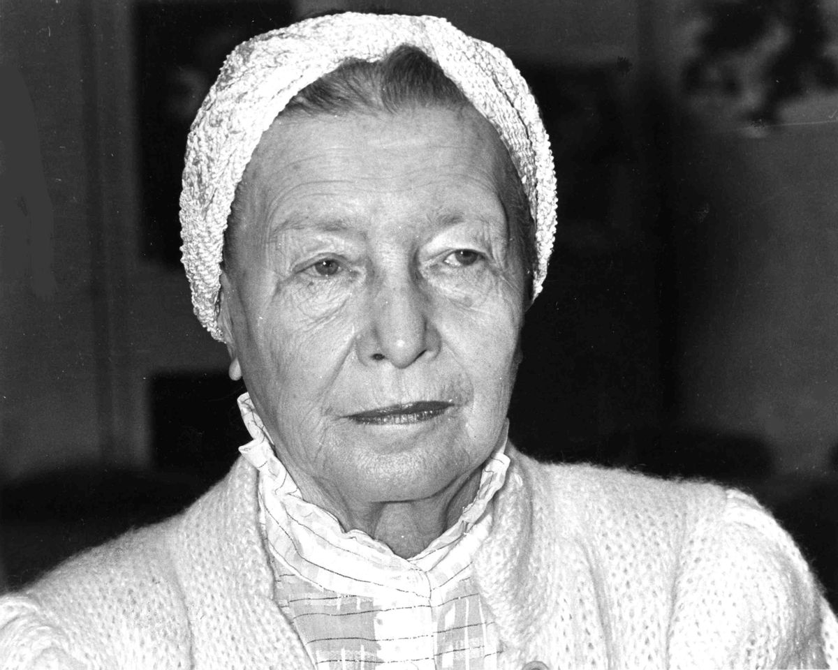 French author Simone de Beauvoir, in Paris, France, March 12, 1983. (AP Photo) (Associated Press)