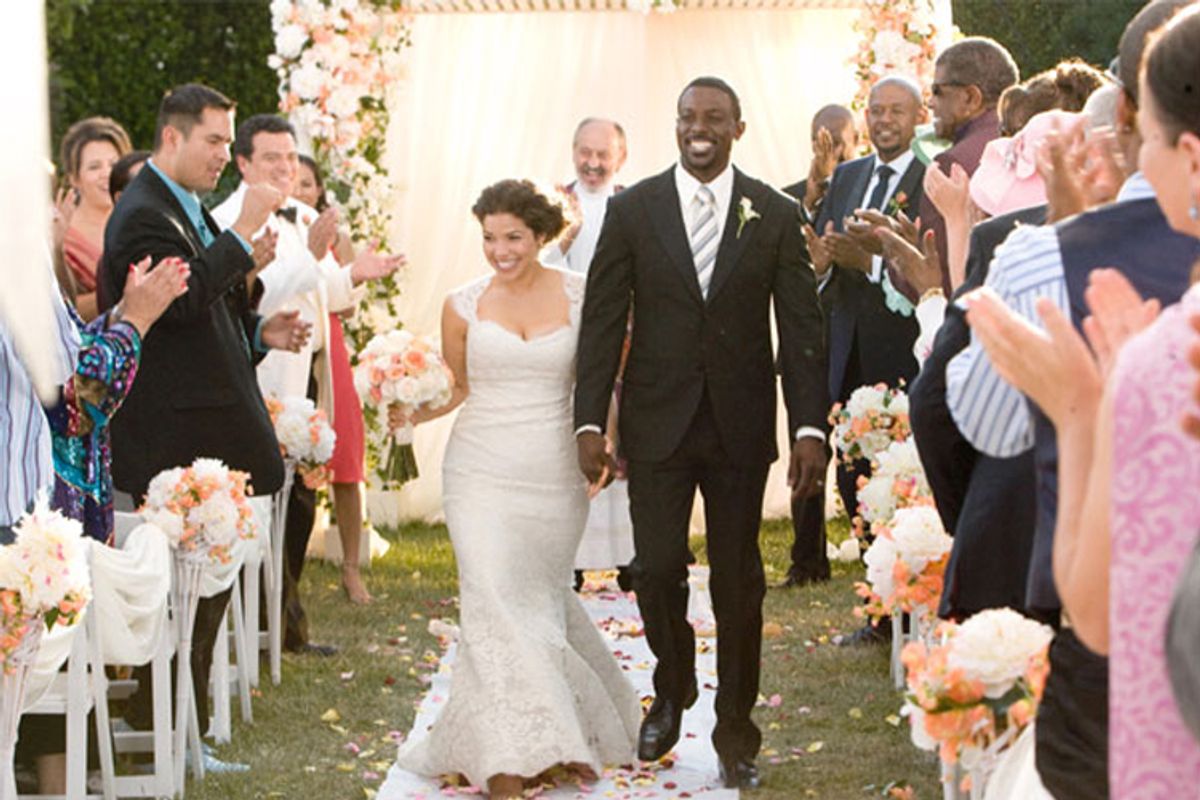 America Ferrera and Lance Gross in "Our Family Wedding."