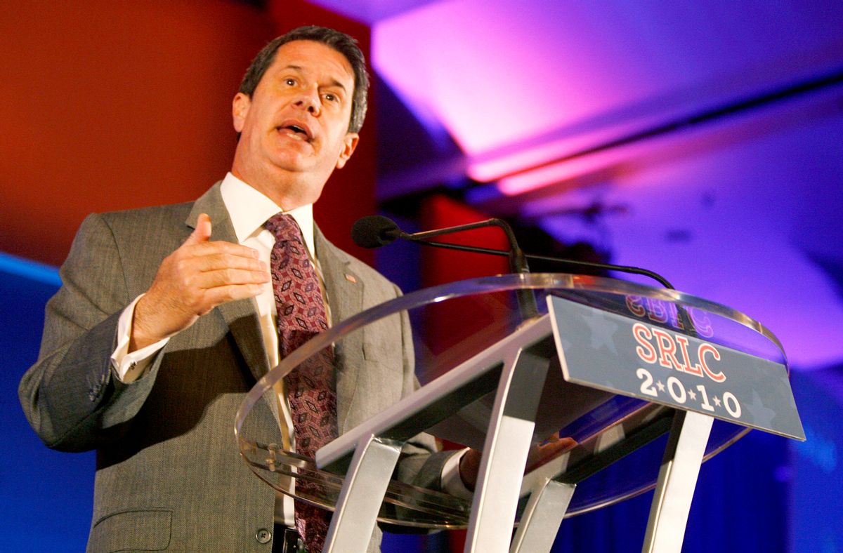 U.S. Representative David Vitter of Louisiana speaks at the 2010 Southern Republican Leadership Conference in New Orleans, Louisiana April 10, 2010. As many as 3,000 party activists are to attend the four-day conference, the most prominent gathering of Republicans outside of their presidential nominating conventions. REUTERS/Sean Gardner (UNITED STATES - Tags: POLITICS) (Reuters)