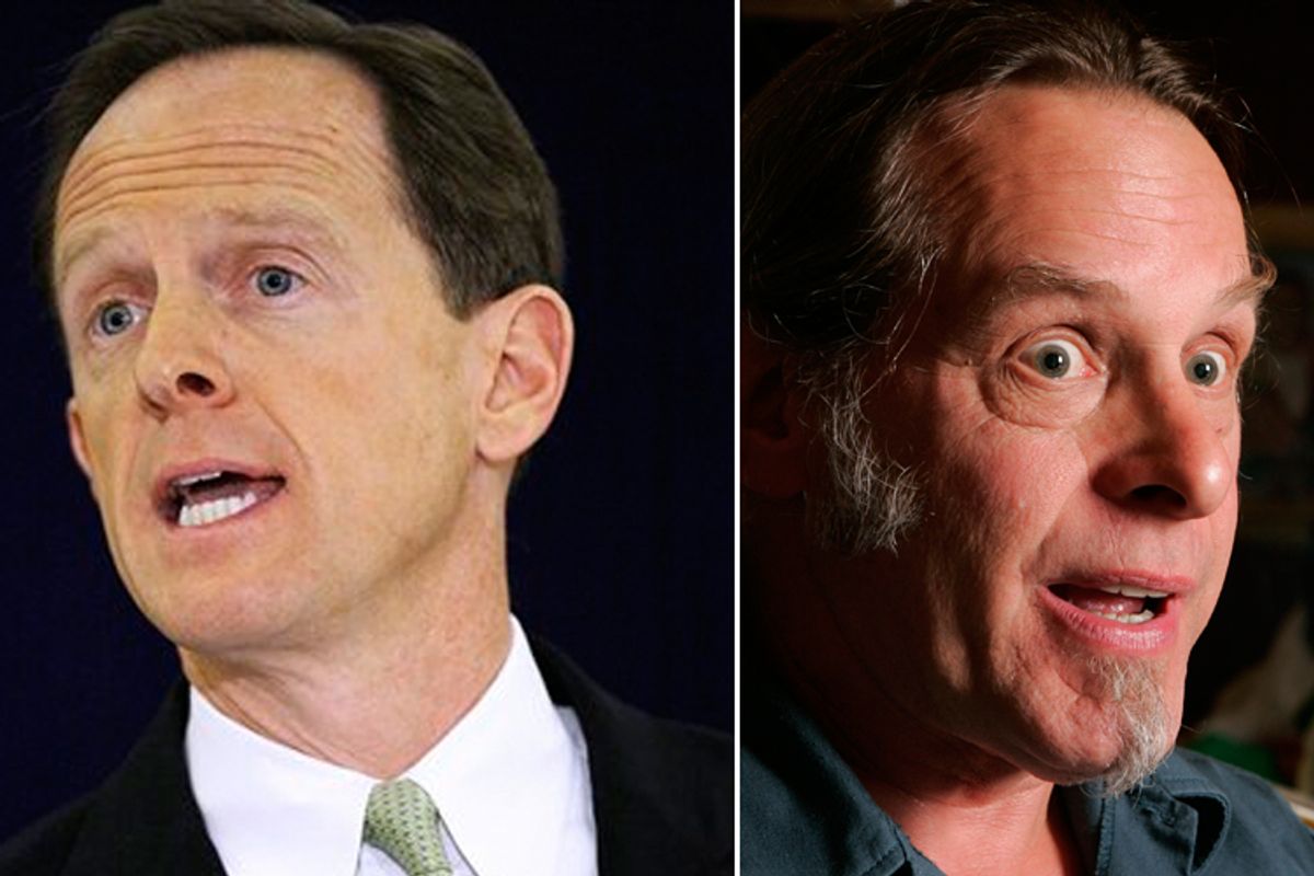 Pat Toomey, left, and Ted Nugent     