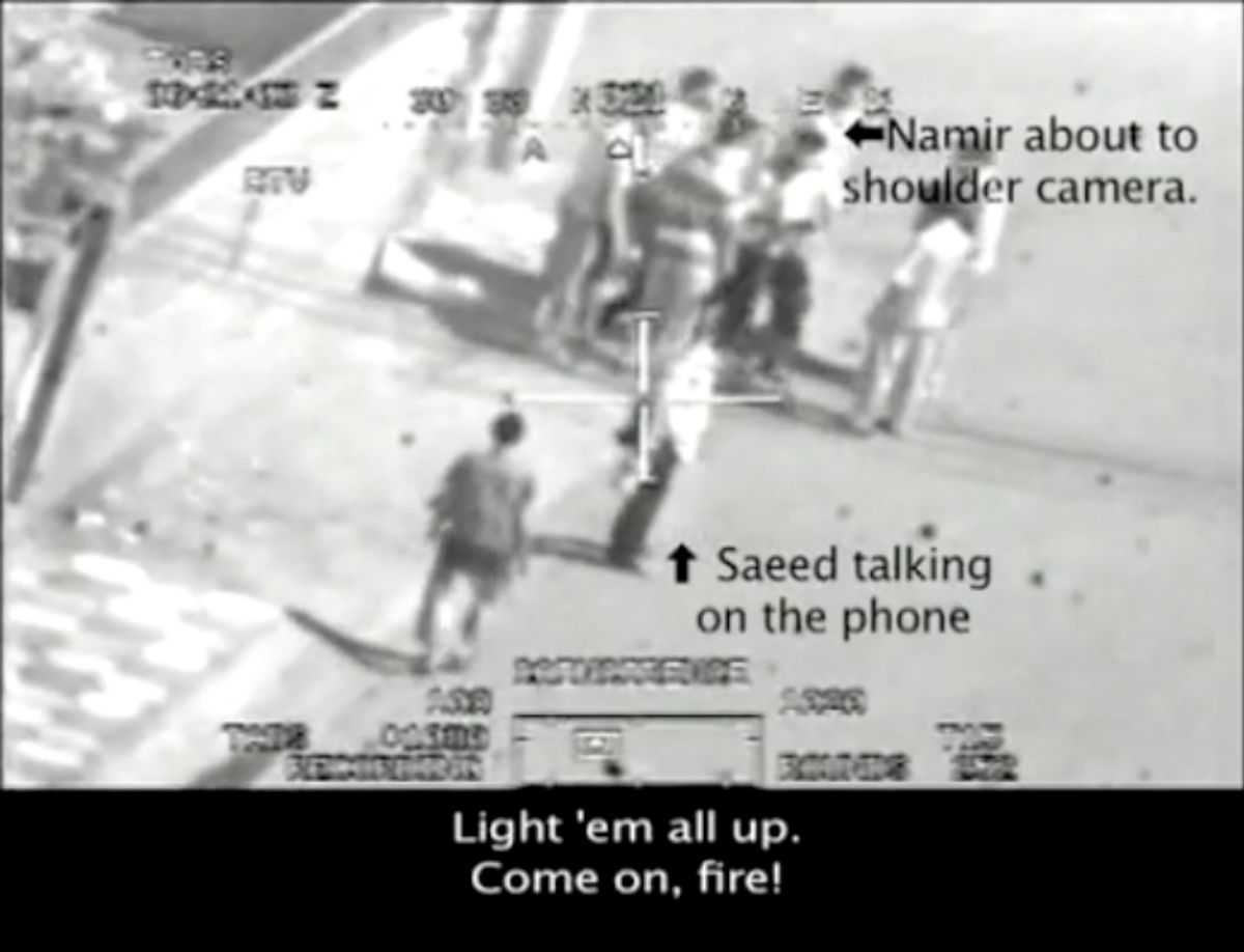 Still image from U.S. military video, released by Wikileaks. 