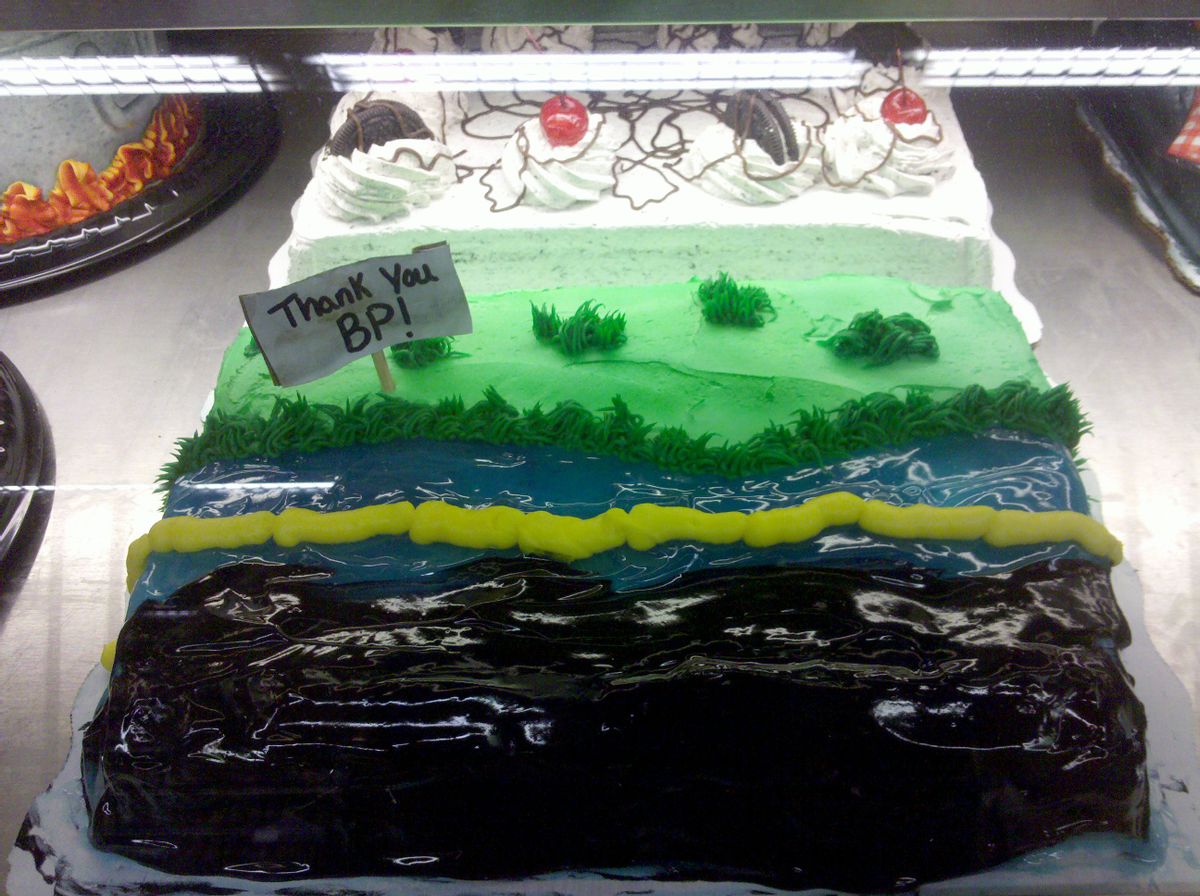 A cake for BP's oil leak  