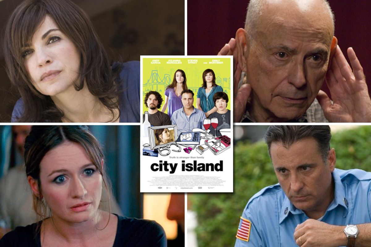 Clockwise from lower left: Emily Mortimer, Julianna Marguiles, Alan Arkin and Andy Garcia in "City Island."