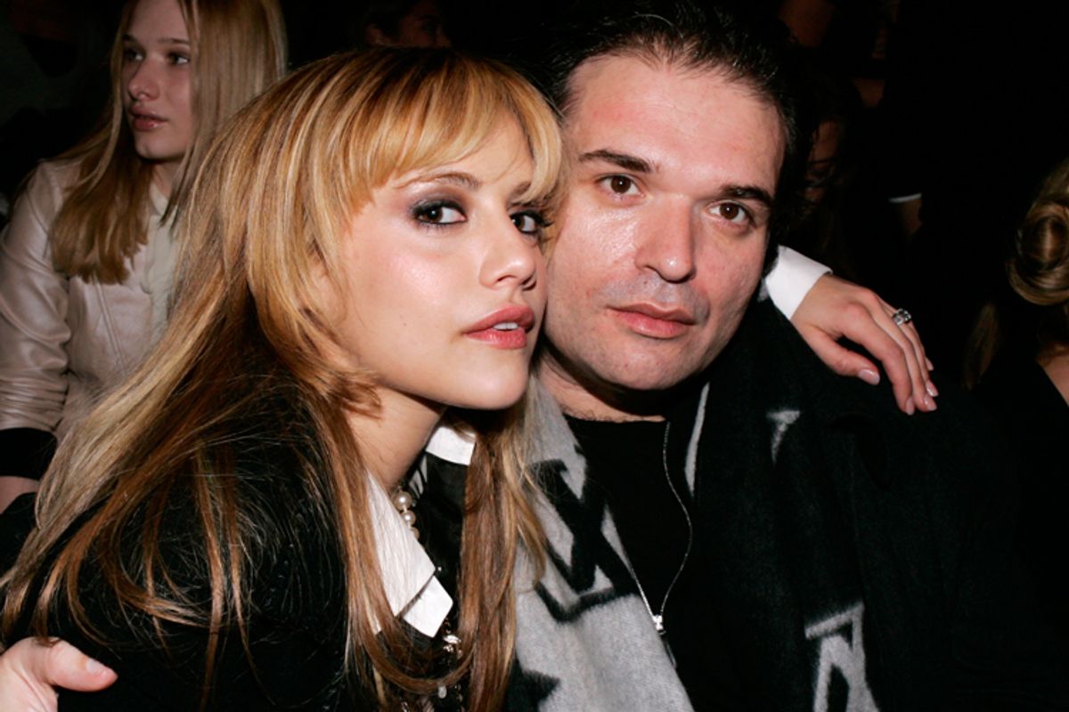 Actress Brittany Murphy and her husband Simon Monjack arrive for the Max Azria 2008/2009 fall collection show during New York Fashion Week in February, 2008.