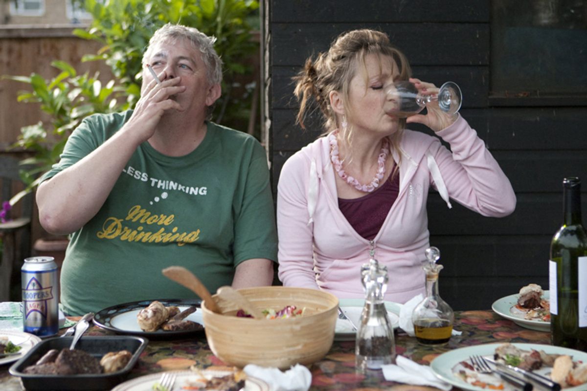 Peter Wight and Lesley Manville in "Another Year"