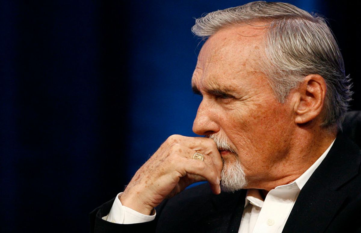 Actor Dennis Hopper attends a panel for the Starz drama series "Crash" at the Television Critics Association 2008 summer press tour in Beverly Hills, California July 11, 2008.  The series premieres in October.  REUTERS/Mario Anzuoni   (UNITED STATES)  (Â© Mario Anzuoni / Reuters)
