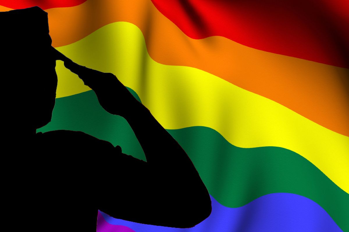 Rendering of a waving flag representing gay pride with accurate colors and design.  (Matt Trommer (mtrommer@yahoo.com)
