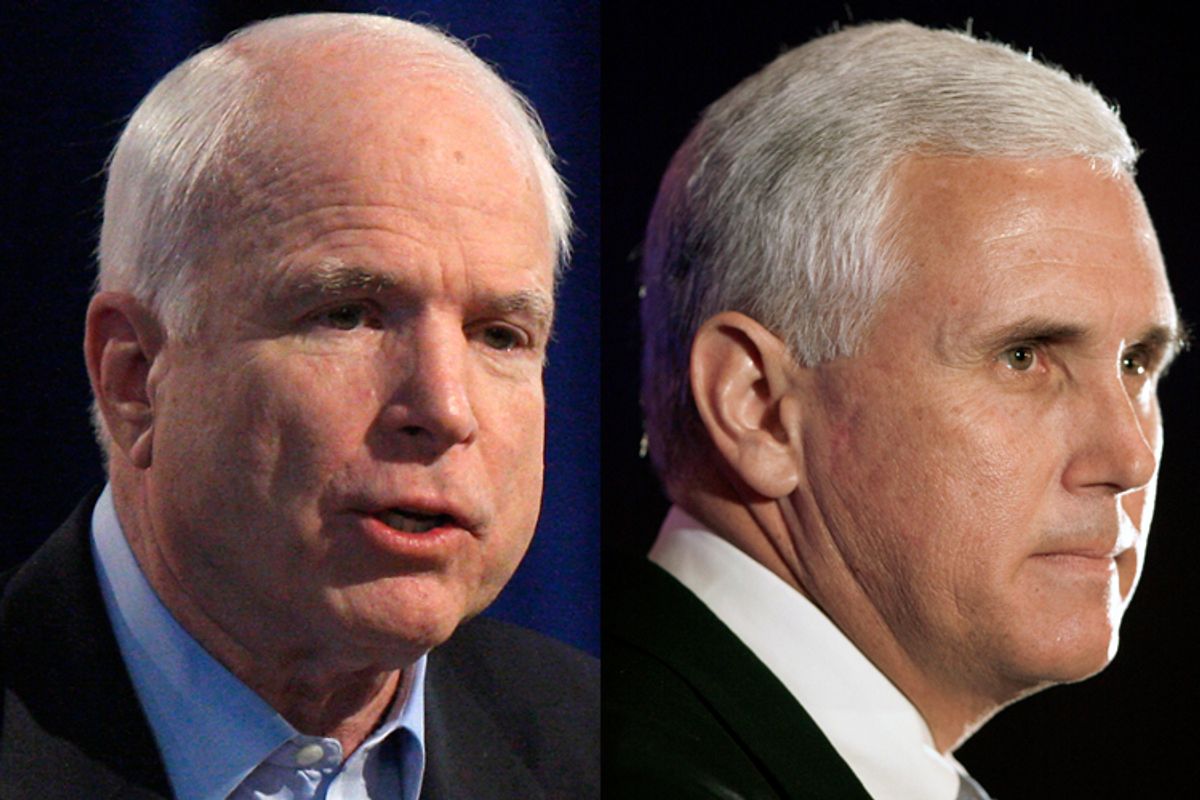 Sen. John McCain (R-Ariz.) and Rep. Mike Pence (R-Ind.)