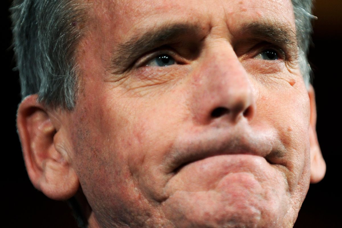 US Senator Judd Gregg (R-NH) pauses as he announces he is withdrawing as President Barack Obama's Commerce Secretary nominee at a news conference at the US Capitol in Washington February 12, 2009.  REUTERS/Jonathan Ernst   (UNITED STATES) (Reuters)