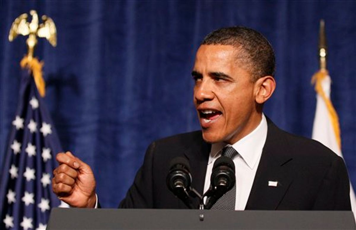 President Barack Obama speaks at a fundraiser in San Francisco Tuesday, May 25, 2010.(AP Photo/Alex Brandon) (AP)