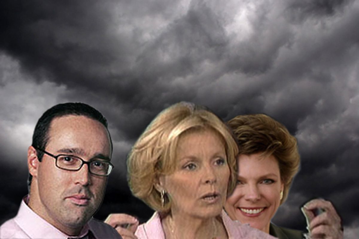 Above: Chris Cillizza, Peggy Noonan and Cokie Roberts
