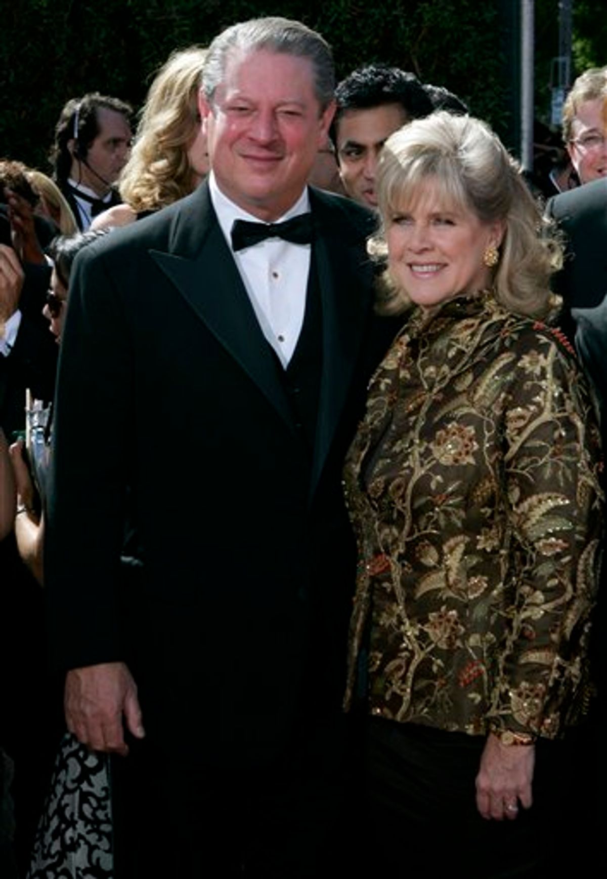 FILE - In this Sept. 16, 2007 file photo, former Vice President Al Gore and his wife, Tipper Gore arrive for the 59th Primetime Emmy Awards at the Shrine Auditorium in Los Angeles. Former Vice President Al Gore and his wife, Tipper, are separating after 40 years of marriage. (AP Photo/Chris Carlson, File) (AP)