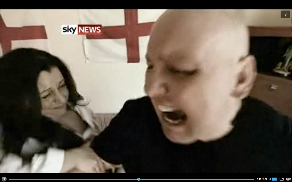 A still from a British PSA about the dangers of drinking and domestic violence during the World Cup.  