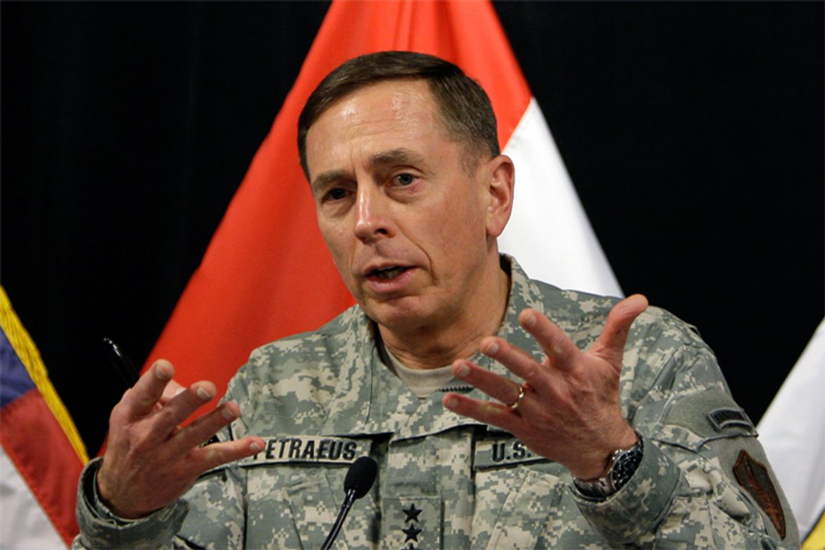 General David Petraeus in January.