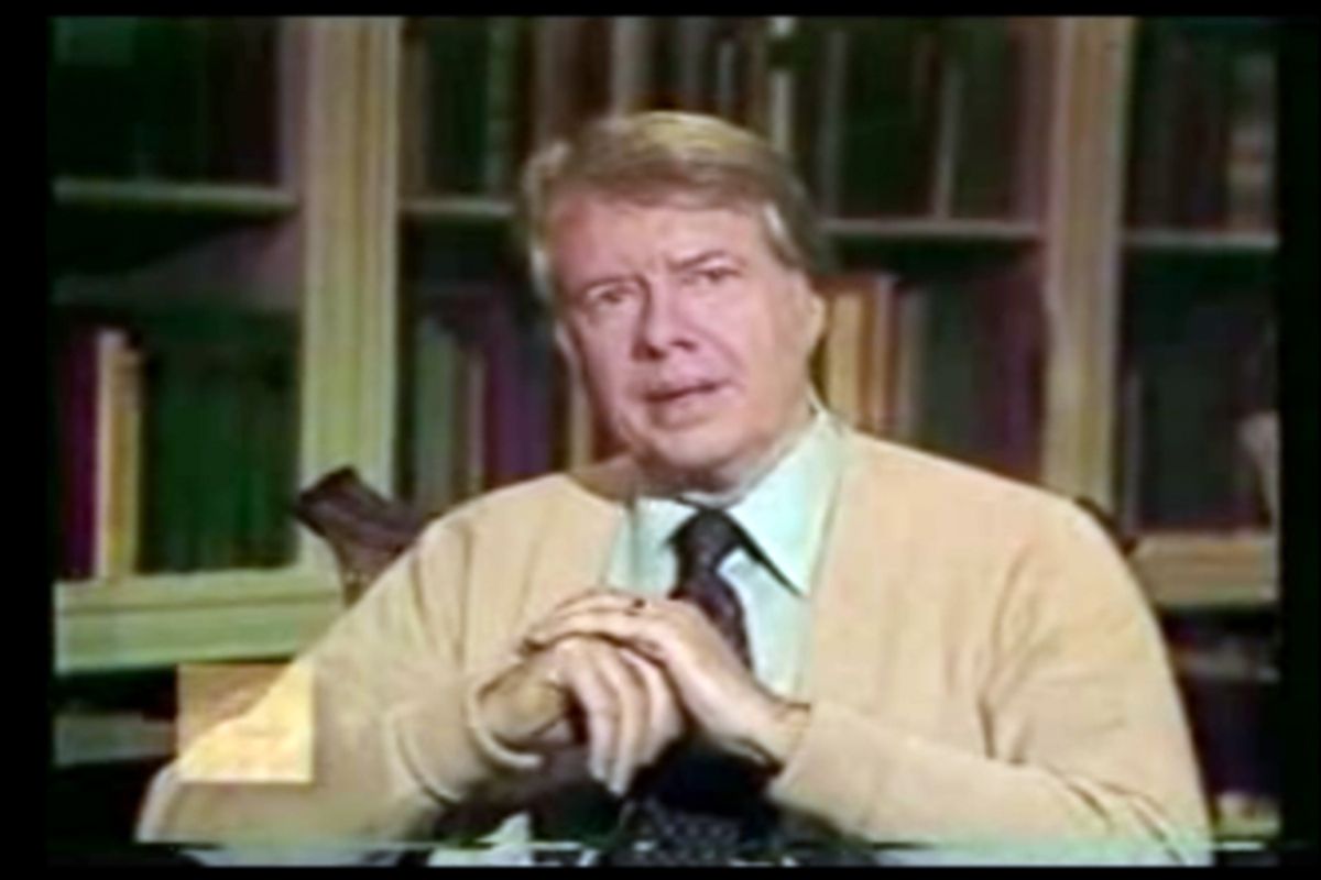 Jimmy Carter in his famous "moral equivalent of war" fireside chat in 1977.