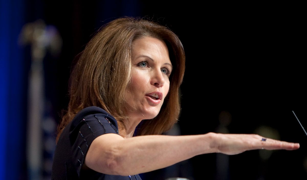 Representative Michelle Bachman (R-MN), speaks to the Conservative Political Action Conference (CPAC) during their annual meeting in Washington, February 18, 2010.    REUTERS/Joshua Roberts    (UNITED STATES - Tags: POLITICS)  (Reuters)