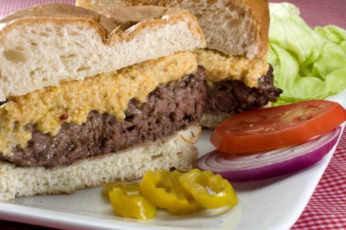 Chefs Matt and Ted Lee created a Cheese Relish Burger