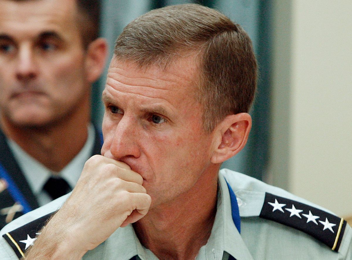 U.S. General Stanley McChrystal, the new commander for the international troops in Afghanistan, attends a meeting of the chiefs of defence staff of the 28 Nato member countries in Sintra September 18, 2009. REUTERS/Nacho Doce (PORTUGAL MILITARY POLITICS HEADSHOT)  (Â© Nacho Doce / Reuters)