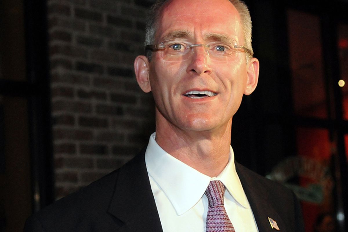 South Carolina congressional candidate Bob Inglis speaks to the media after his loss in the runoff election to Trey Gowdy on June 22.