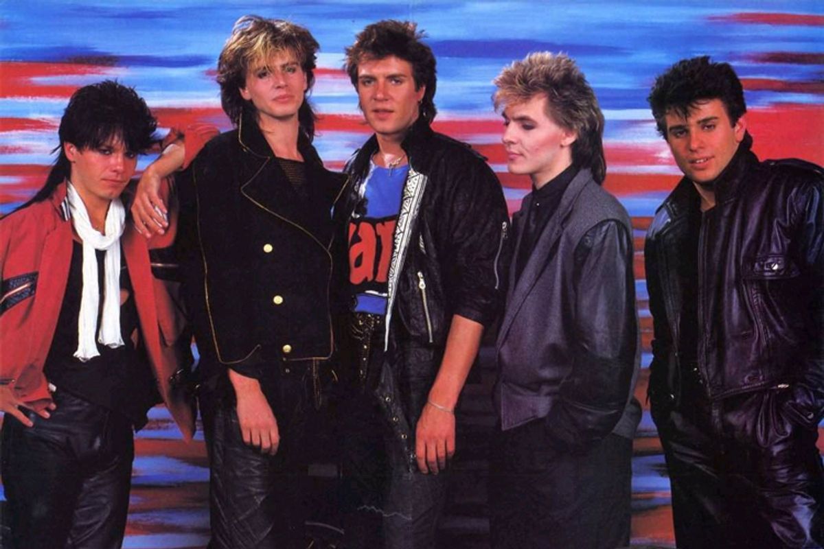 Duran Duran (from left to right): Andy Taylor, John Taylor, Simon Le Bon, Nick Rhodes, Roger Taylor.