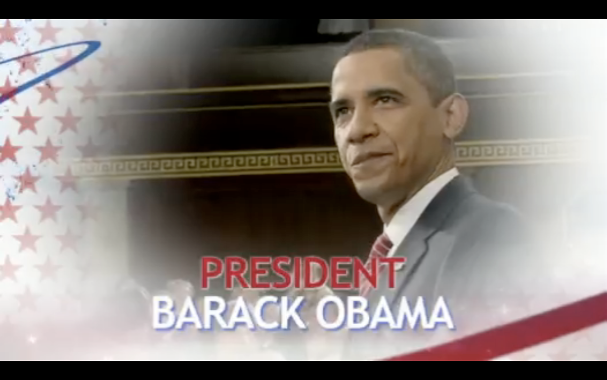 A still from the promo for the president's appearance on "The View"